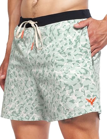 Flow Mens Lined Shorts 5" 2-in-1 Hot Yoga, Running & Hybrid Swim Short