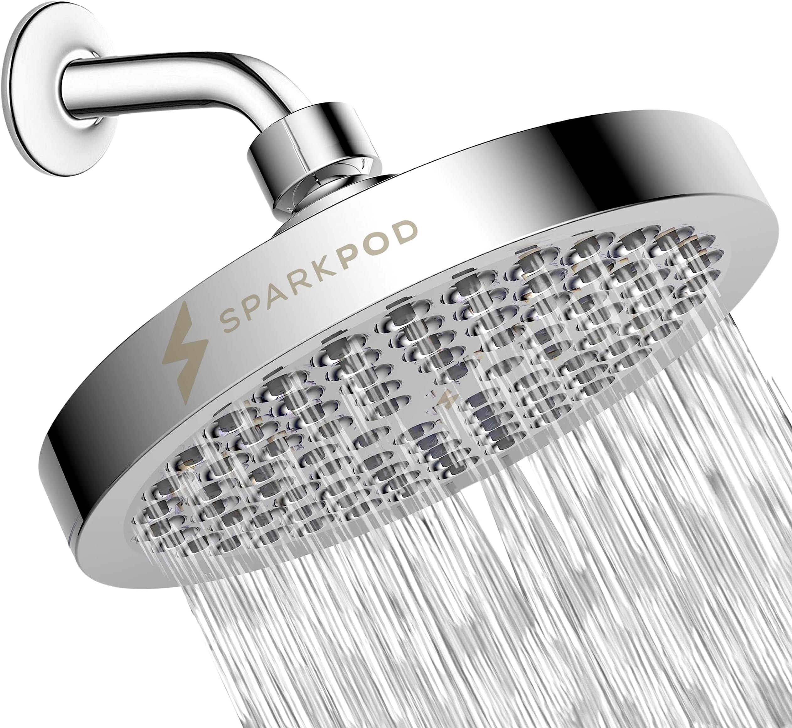 High Pressure Rain Shower Head (Modern) Chrome