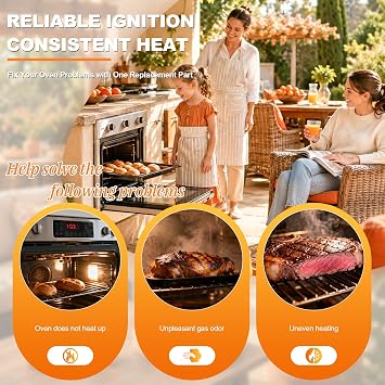 Upgrade NISHCON 5303935066 WB13K21 Gas Oven Igniter Replacement Compatible with GE, Frigidaire, Kenmore Gas Range Stove IG9998 WB13T10045 WB13K10026
