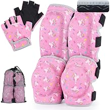 Soft Toddler Knee Pads and Elbow Pads Set with Bike Gloves