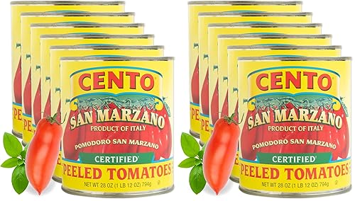 Cento Certified San Marzano Whole Peeled Tomatoes,28 Oz,Canned Plum Tomatoes