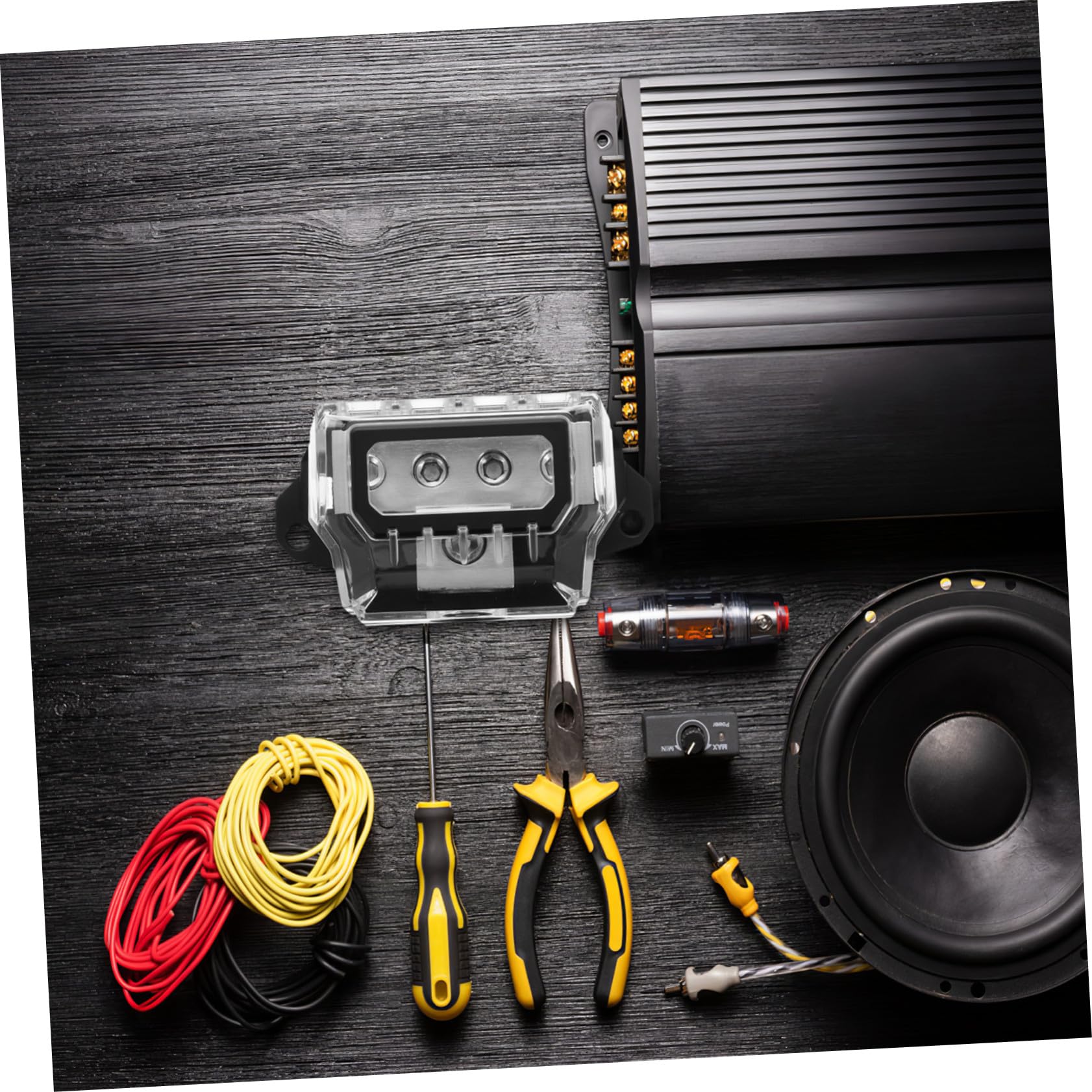 Sosoport Blocco Di Distribuzione Di Massa Per Autoradio Blocco Di Distribuzione Alimentazione Distributore Di Massa Per Amplificatore Audio Per Auto Splitter Per Amplificatore Audio