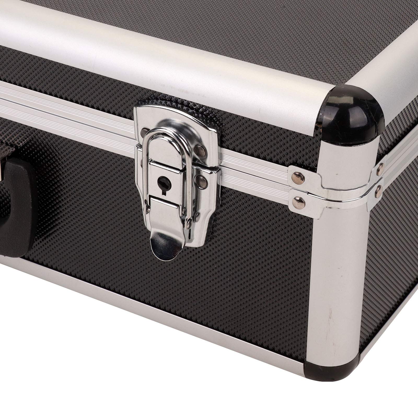 Flight Case Custodia da trasporto con serratura, 18In Flight Case con schiuma imbottita personalizzabile, portatile e bloccabile, contenitore protettivo in alluminio