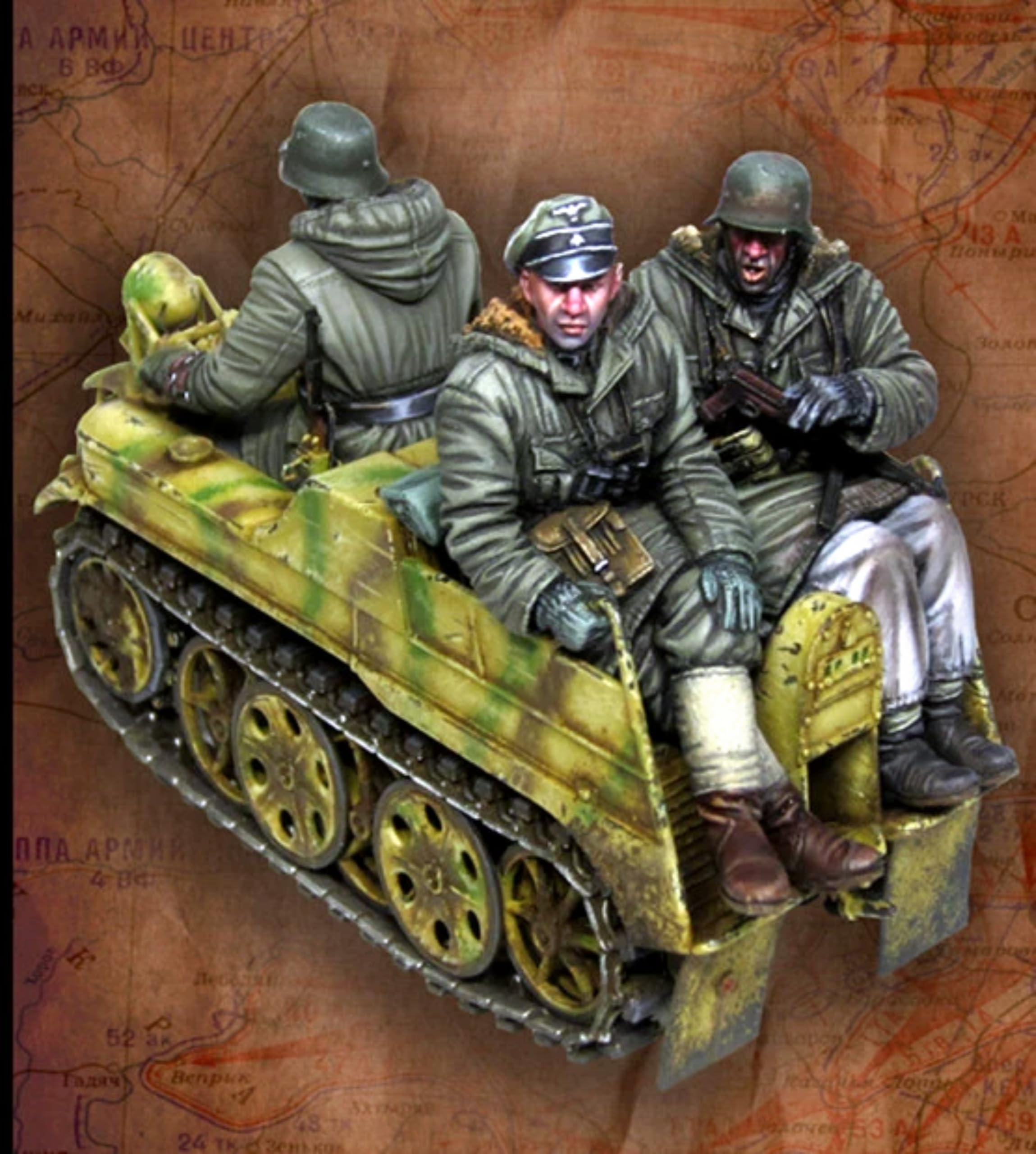 TRUEGRIS 1/35 WWII German Tank Soldier Resin Model Kit Unpainted and Unassembled (4 people, no tank) //k5w3J20