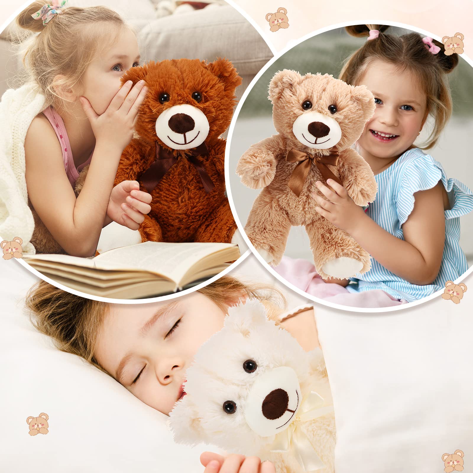 Amazon.com: HyDren 6 Pcs Bear Stuffed Animal Plush Toys Soft