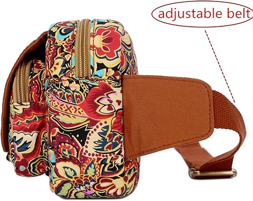 Miniatura 4 de BAOSHA YB-02 Bolsa de viaje de la cintura de la cartera de los deportes riñonera titular del pasaporte para las mujeres, Multicolor-, Moderno