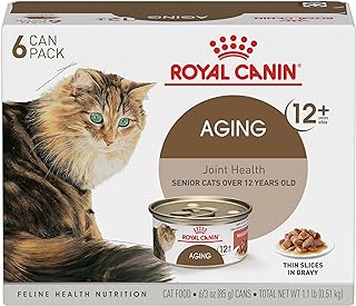 Royal Canin Aging 12+ Thin Slices in Gravy Canned Cat Food, 3 oz can (6-pack)