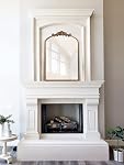 OUSHUAI Gold Ornate Wall Mirror, Baroque/Victorian Design, Antique Bronze Finish Full Metal Frame, for Hallway, Bathroom, Over a Fireplace, 24x36 Inch