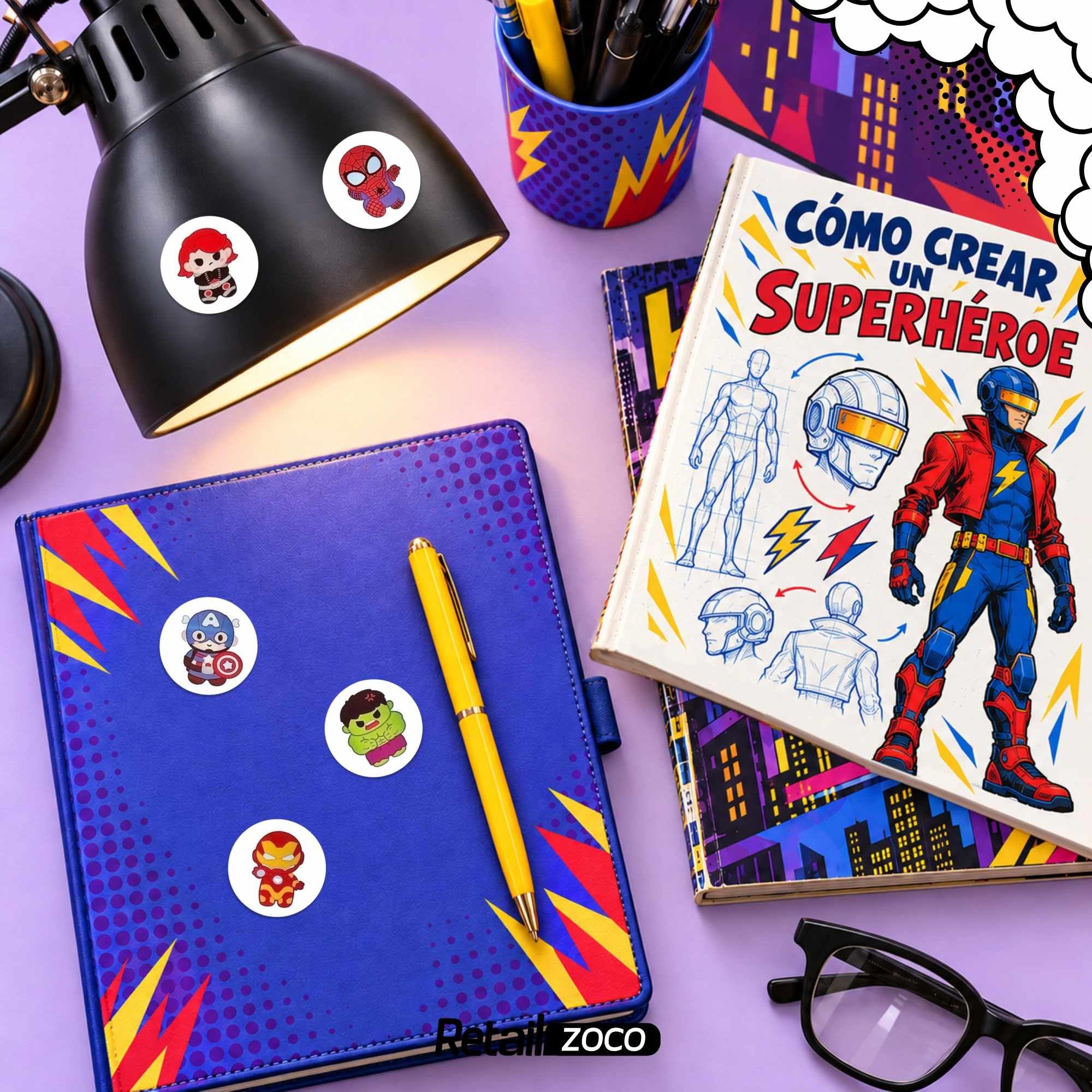 Pegatinas de Comics y Superheroes para Niños, superhero stickers, 1 Unidad - imagen 2