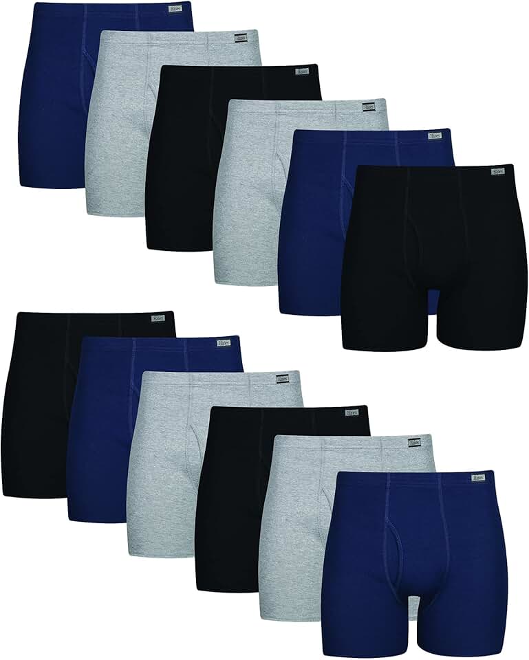 Hanes Men's Underwear Boxer Briefs Pack, Moisture-wicking Underwear for Men, Breathable, Cool &amp; Breathable Cotton