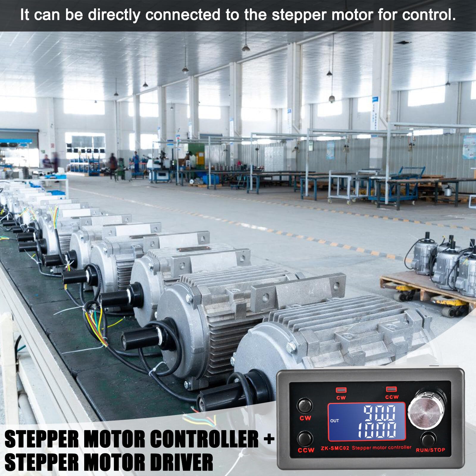 Molbory Controller motore passo-passo NEMA 17 23 - 4 A Scheda di controllo integrata con angolo e velocità di impulso PLC