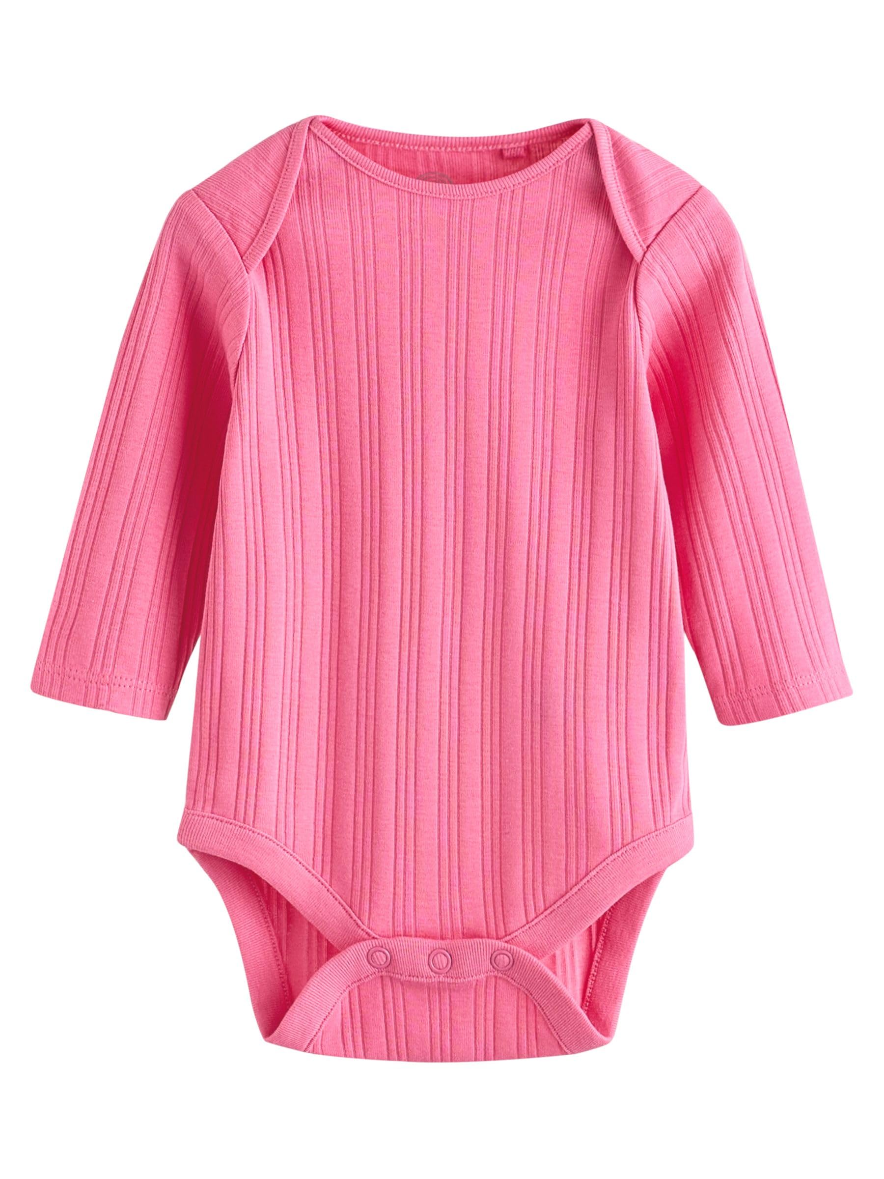NEXT Bébé fille Body bébé côtelé à manches courtes 100% coton, lot de 5