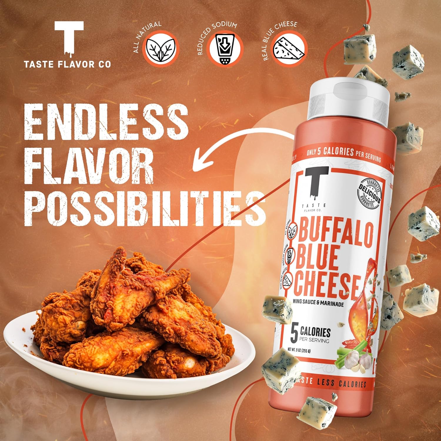 Taste Flavor Co. Grilling, Dipping Sauce and Marinade, Great Tasting, Low-Calorie Sauces, Keto Friendly, No Oils (5 Pack, Variety)