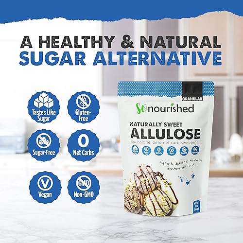 Vista 15 de So Nourished Edulcorante de alulosa granular - Sustituto de azúcar cetogénico - 0 calorías, 0 carbohidratos netos, sin OMG (5 libras / 80 onzas)