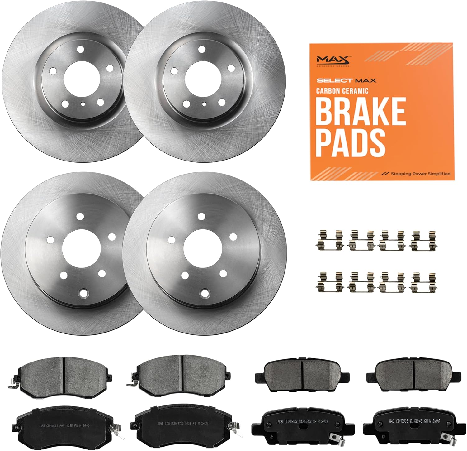 Max Advanced Brakes Carbon Ceramic Brake and Rotor Kit (Front + Rear)
