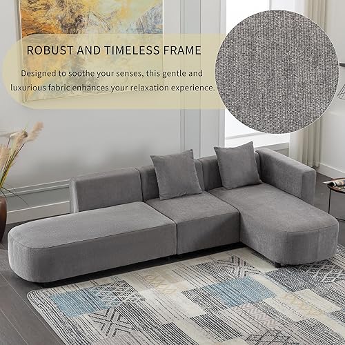 Miniatura 6 de Sofá 3 piezas de muebles de sala de estar, A-gris