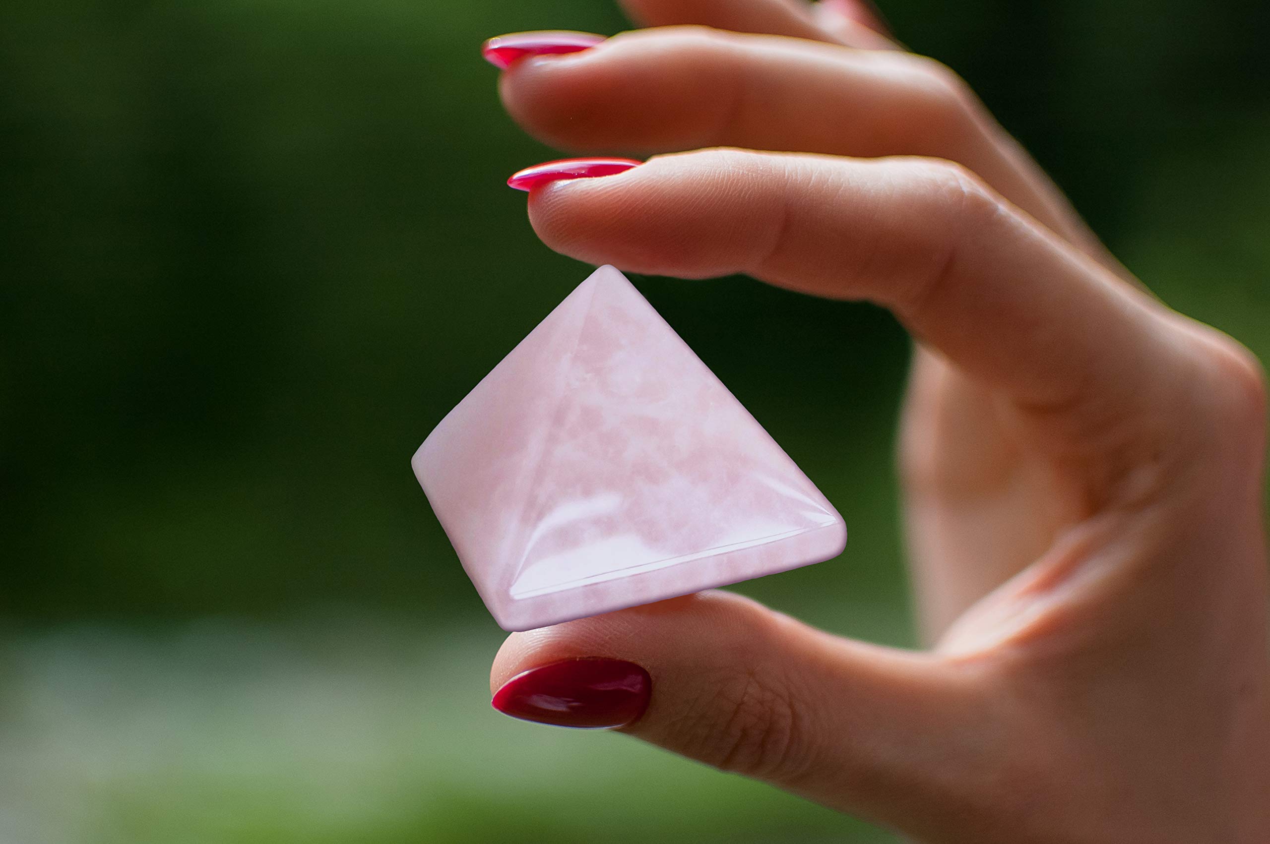 Mina Heal Set of 7 Crystal Pyramids of Natural Chakra Healing Stones, 1.5 inch