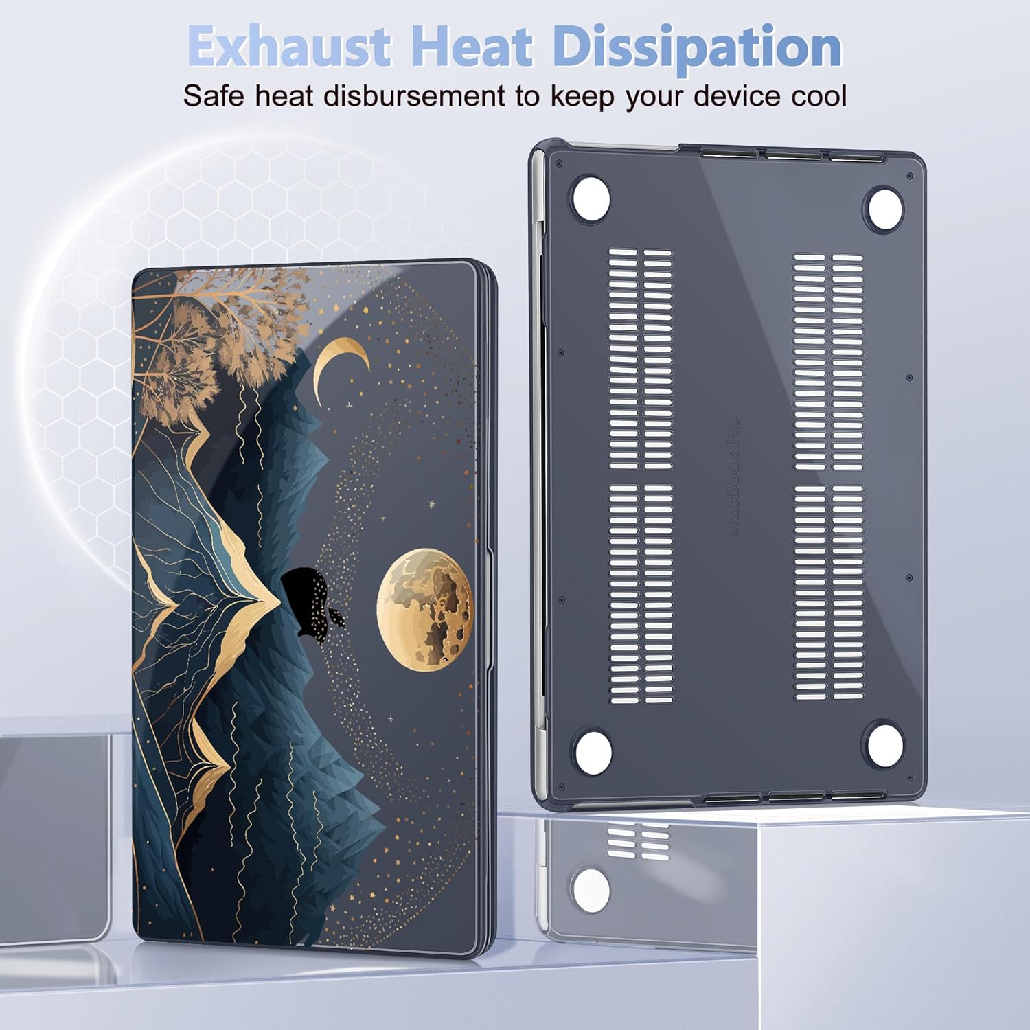 May Chen for MacBook Pro 16 inch Case M1 M2 M3 M4 M5 Pro/Max with Liquid Retina XDR, Release 2021-2025 2026 A3429 A3428, Anti-Drop Plastic Hard Shell with Keyboard Cover, Starry Mountain