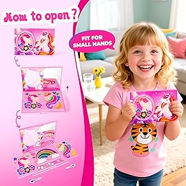 ULOVEME Kids Real Makeup Kit for Little Girls - Real, Non Toxic, Washable Make Up Toy - Umicorn Toys Gift for 3 4 5 6 7 8 9 10 12 Years Old Girls Birthday (Umicorn Makeup Palette)