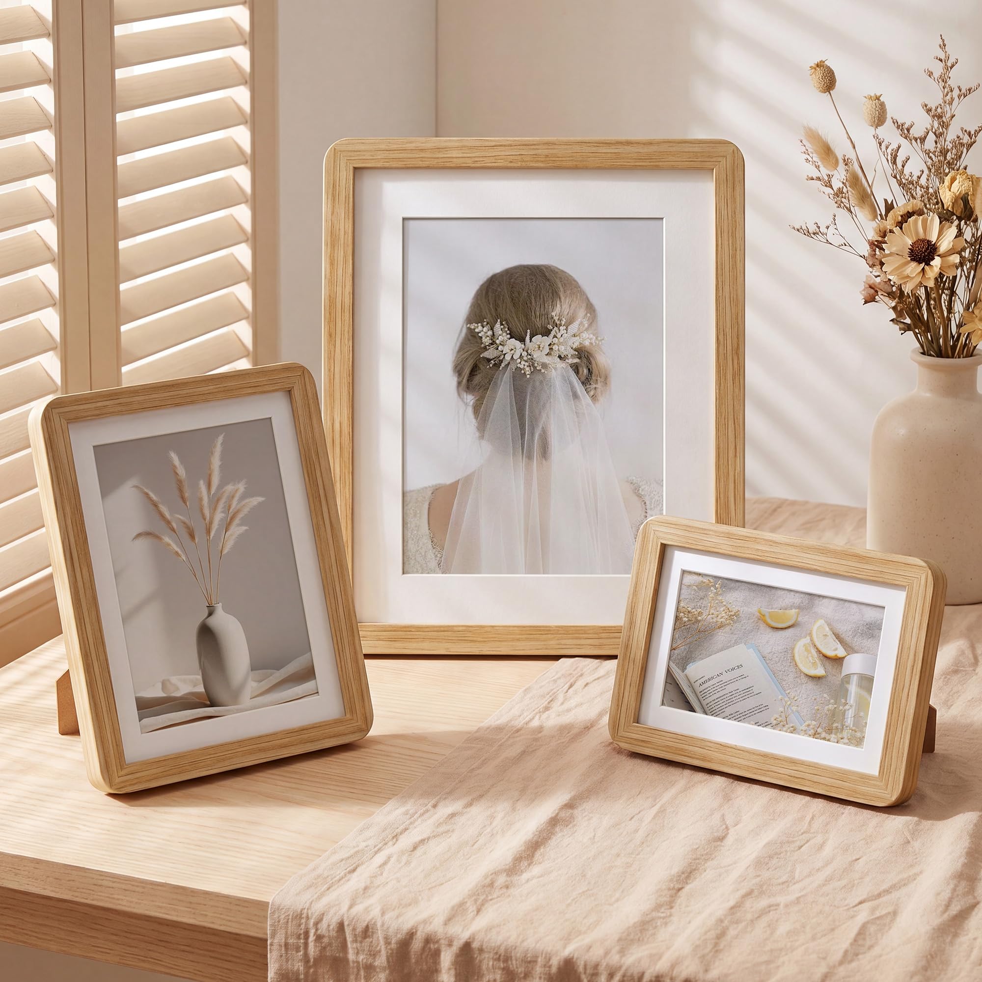 Amazon.com - 18x24 Solid Oak poster Frame, Fits 16x20 with Mat or