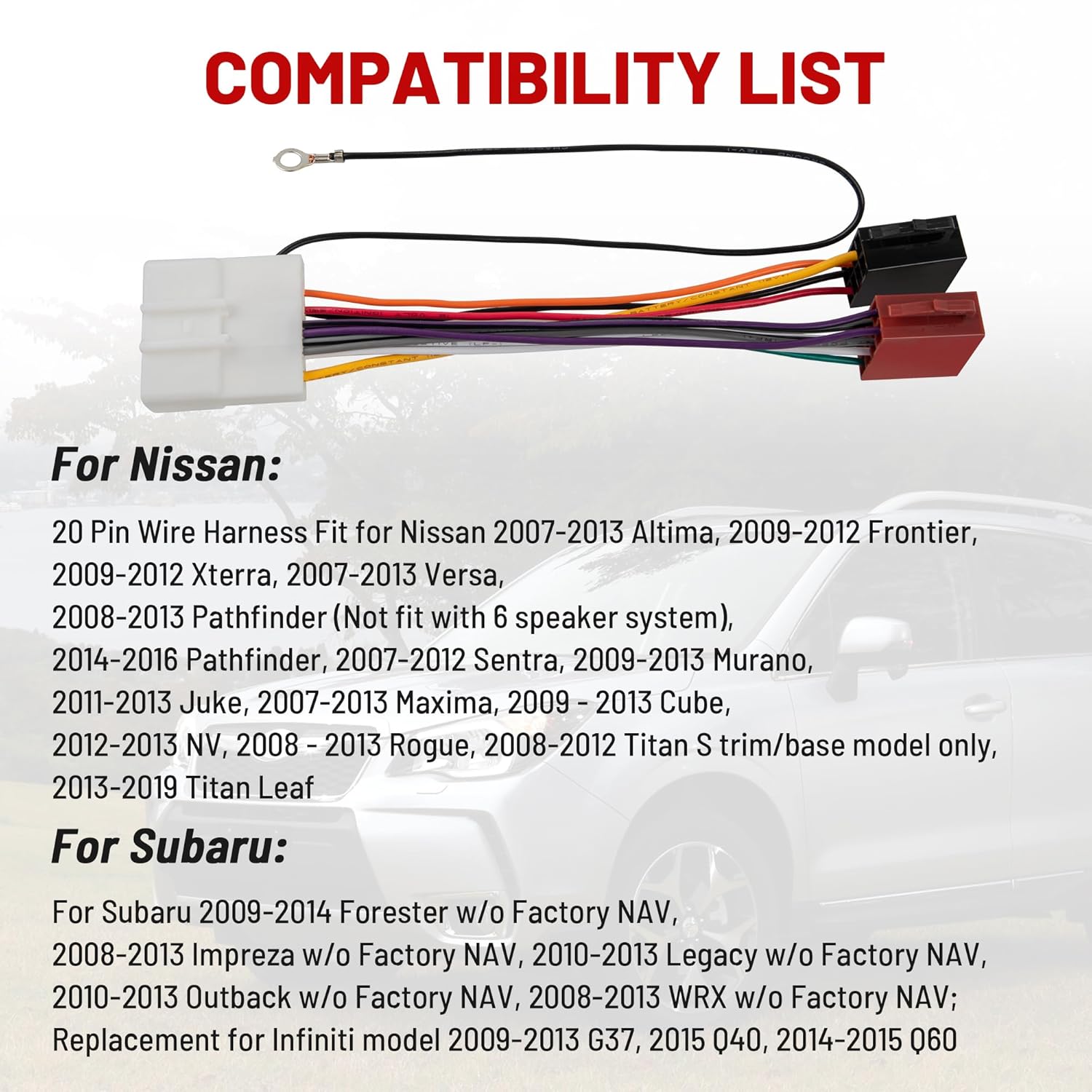 Compatibility List for Nissan and Subaru vehicles