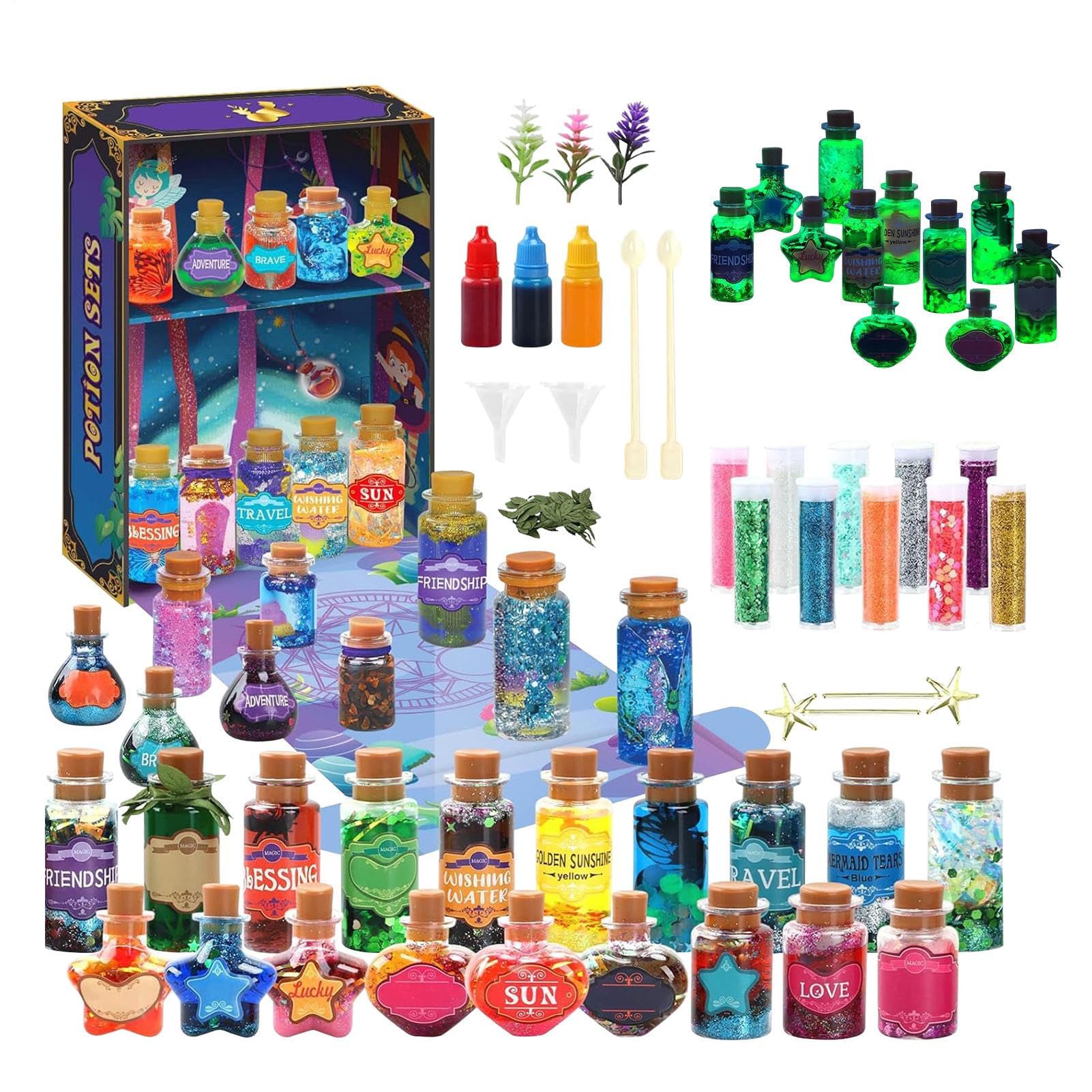Fairy Potion Kit | Creative Potions Making Craft Kit - Maker Creative Art Crafting Tools with Bottles for Girl Boys Kids Families Christmas