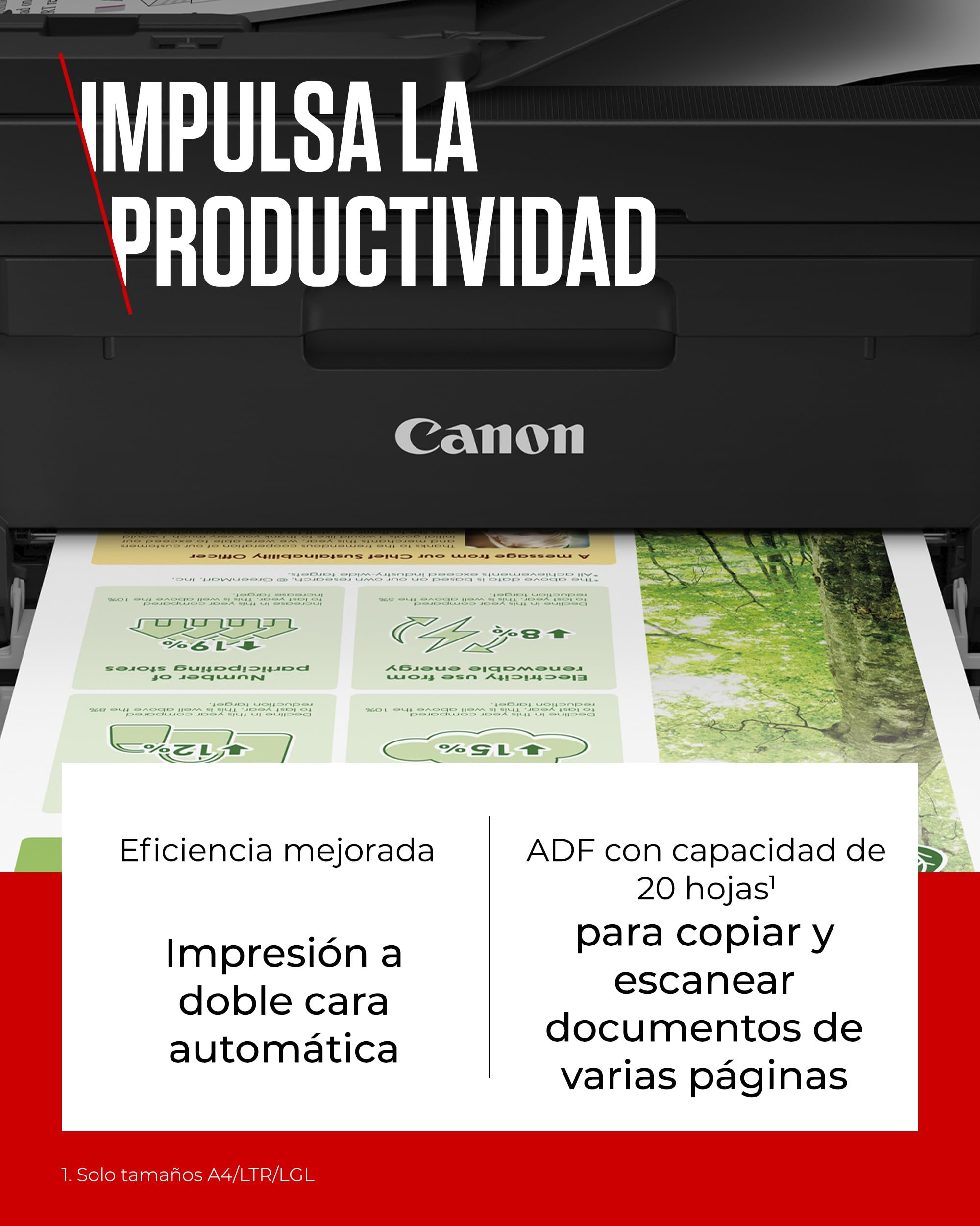 Canon Pixma TR4750i Impresora Multifunción 4 en 1, Sistema de Inyección de Tinta, Impresión, Escaneo y Copia, WiFi, Pixma Print Plant, ADF de 20 Hojas, Impresión a Doble Cara Automática, Negro