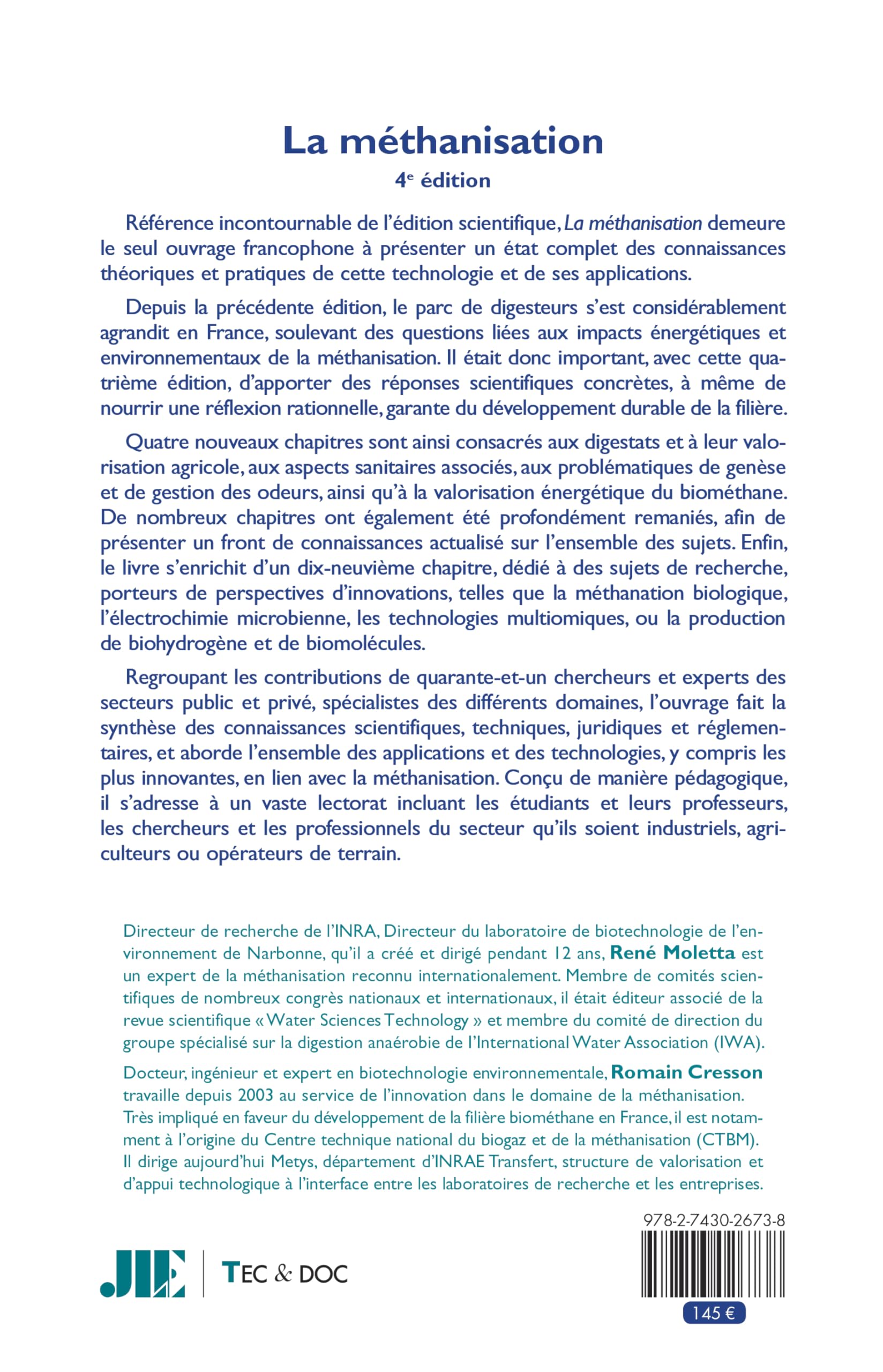 La méthanisation - 4e édition