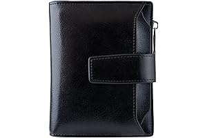 Women's Small RFID Blocking Bifold Zipper Wallet