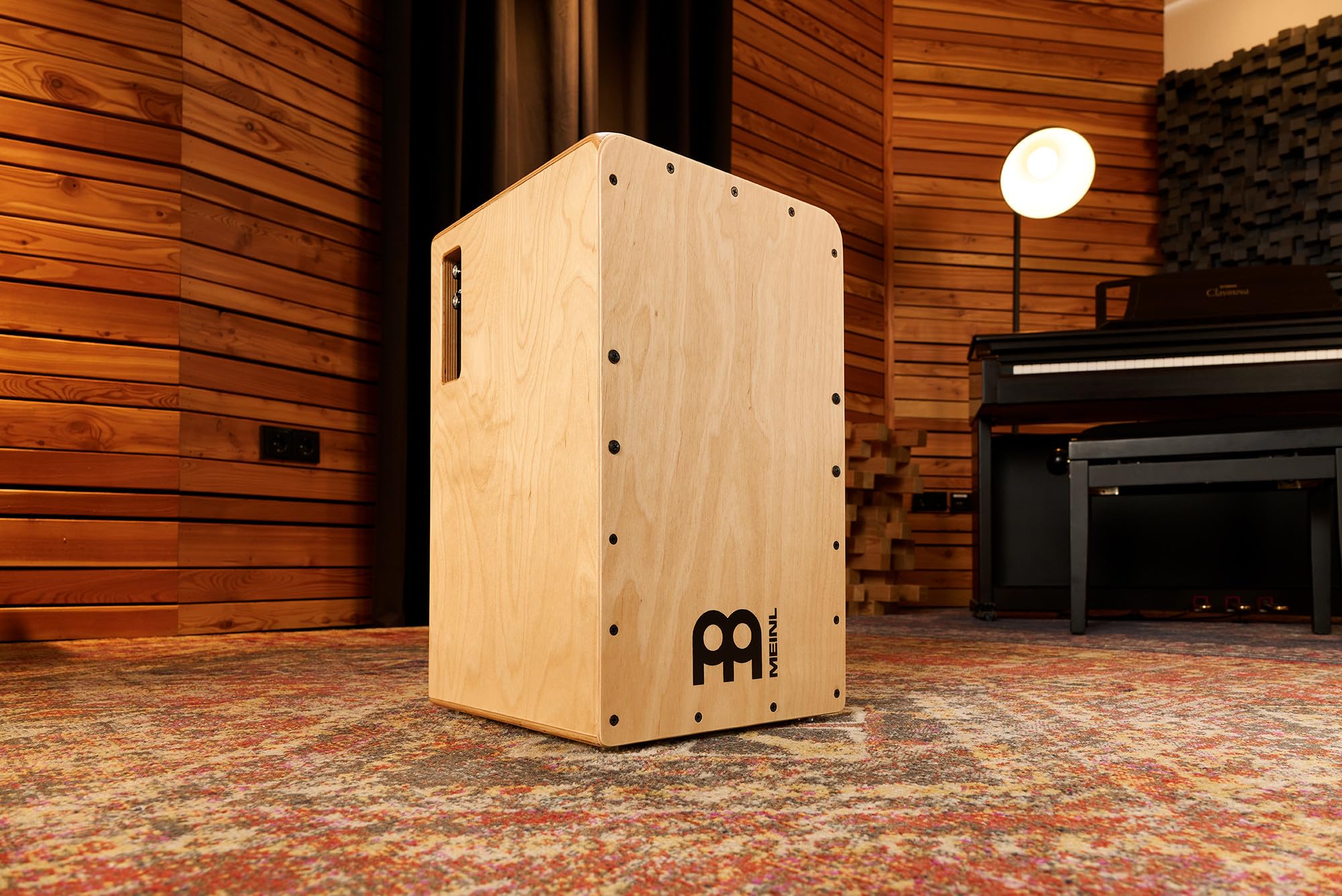 Meinl Percussion Pickup Woodcraft Cajon - Grande Drum Box con Pickup, Rullante e Basso - Superficie di Suono in Betulla del Baltico (PWC100B)