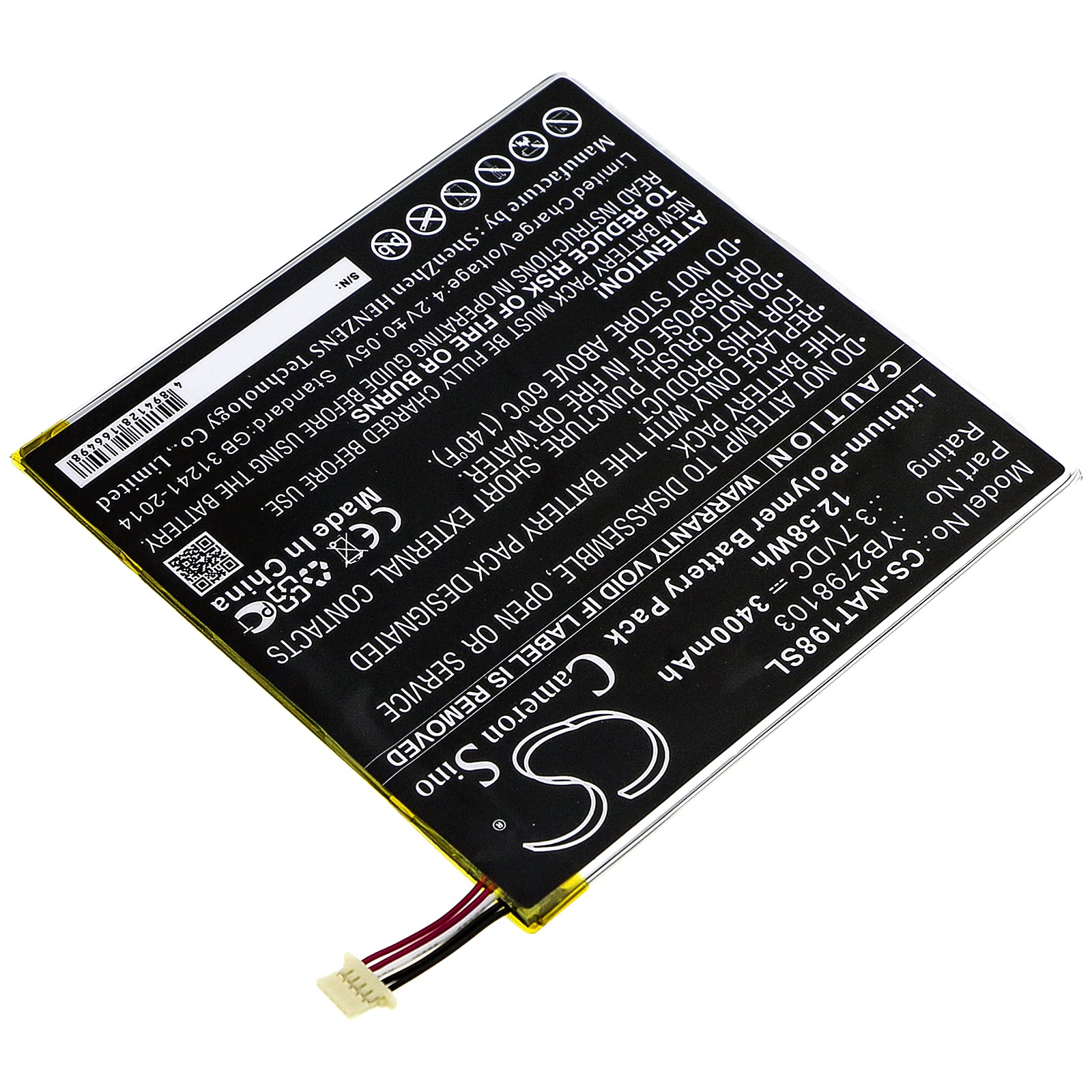 Zenander 3.7V YB2798103 Battery Replacement for ONN Tablet 8 ONA19TB002