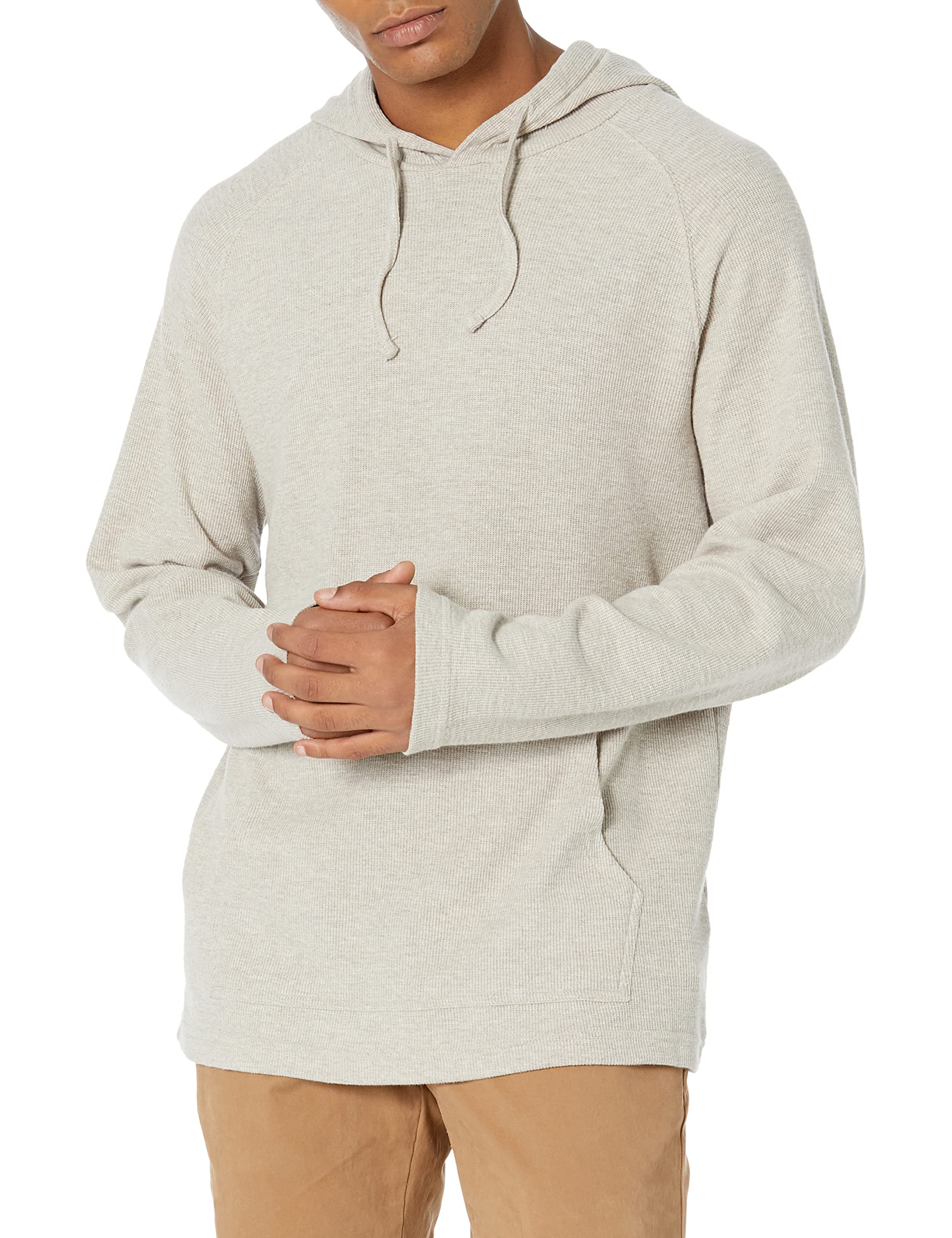 Herren Thermo-Kapuzenpullover S Haferbeige Meliert…