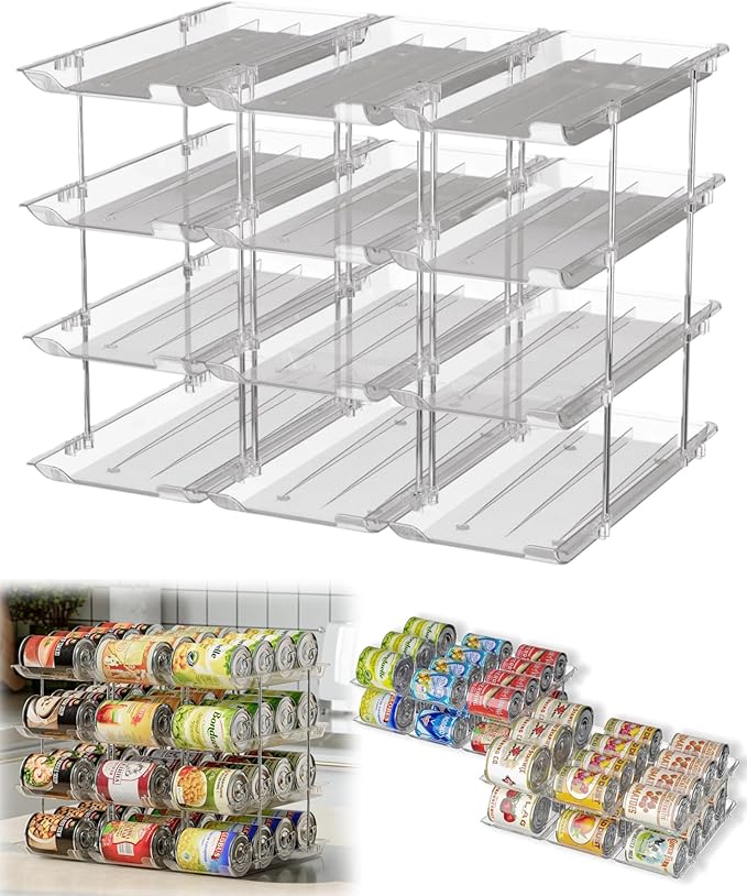 4 Tier Plastic Can Holder Review: Space-Saving Kitchen Organizer