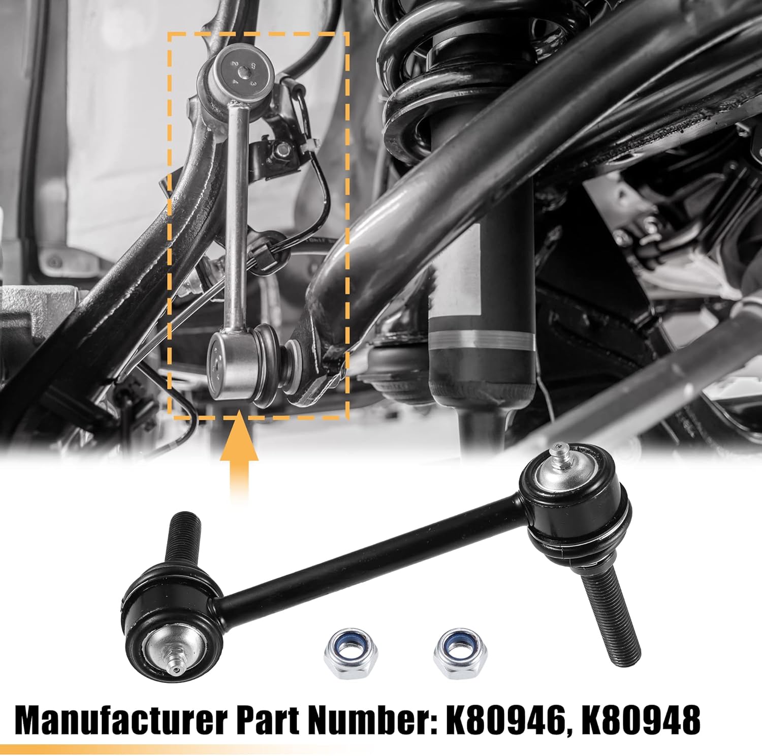 X AUTOHAUX 2pcs Front Sway Bar Links Kit K80946 K80948 for Toyota Tacoma 2005-2022 Stabilizer End Link Replacement Suspension Kit 4882004020