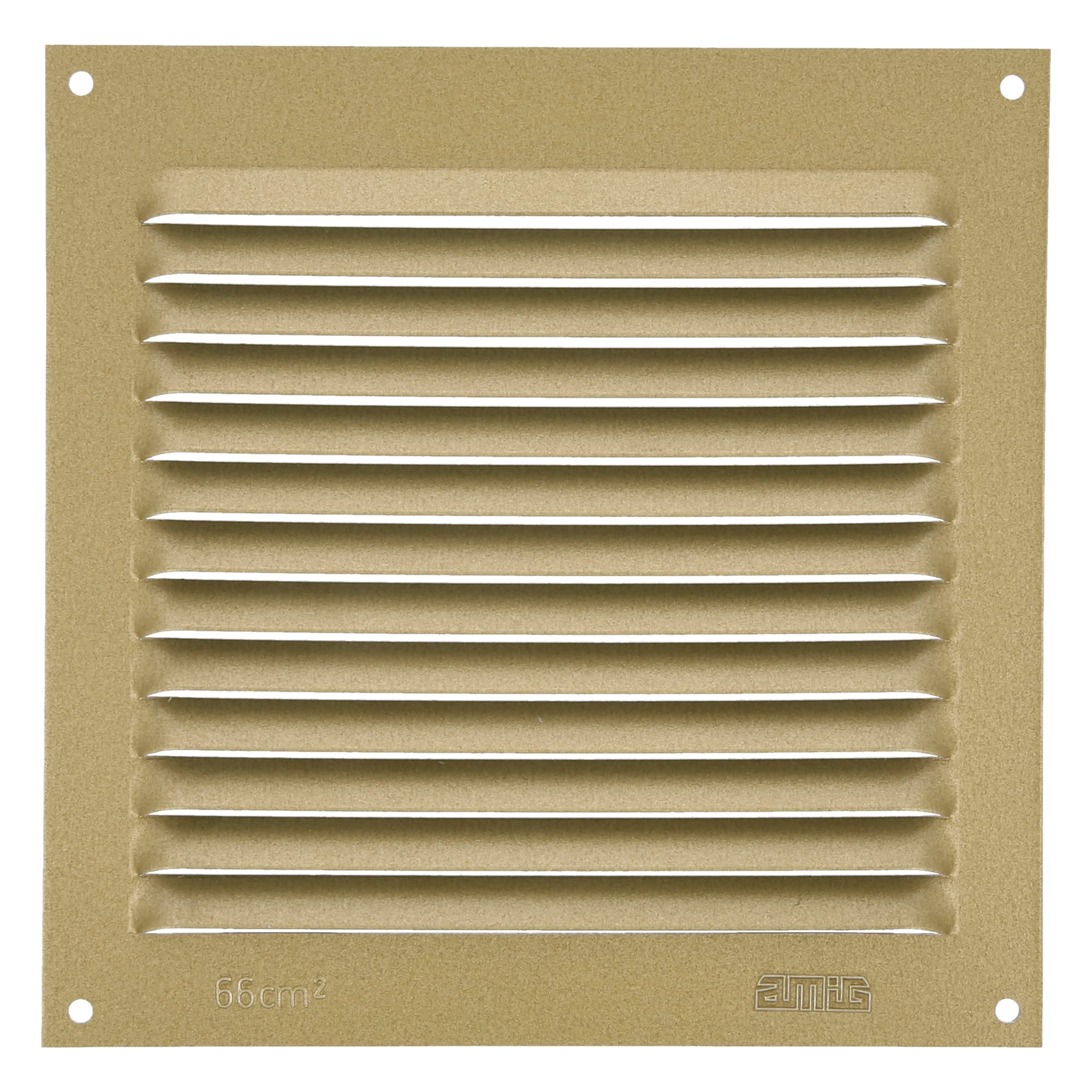 Amig - Square Aluminium Grille | Ventilation Grills for Air Outlet | Ideal for Kitchen and Bathroom Ceiling | Measurements: 150 x 150 mm | Colour: Gold