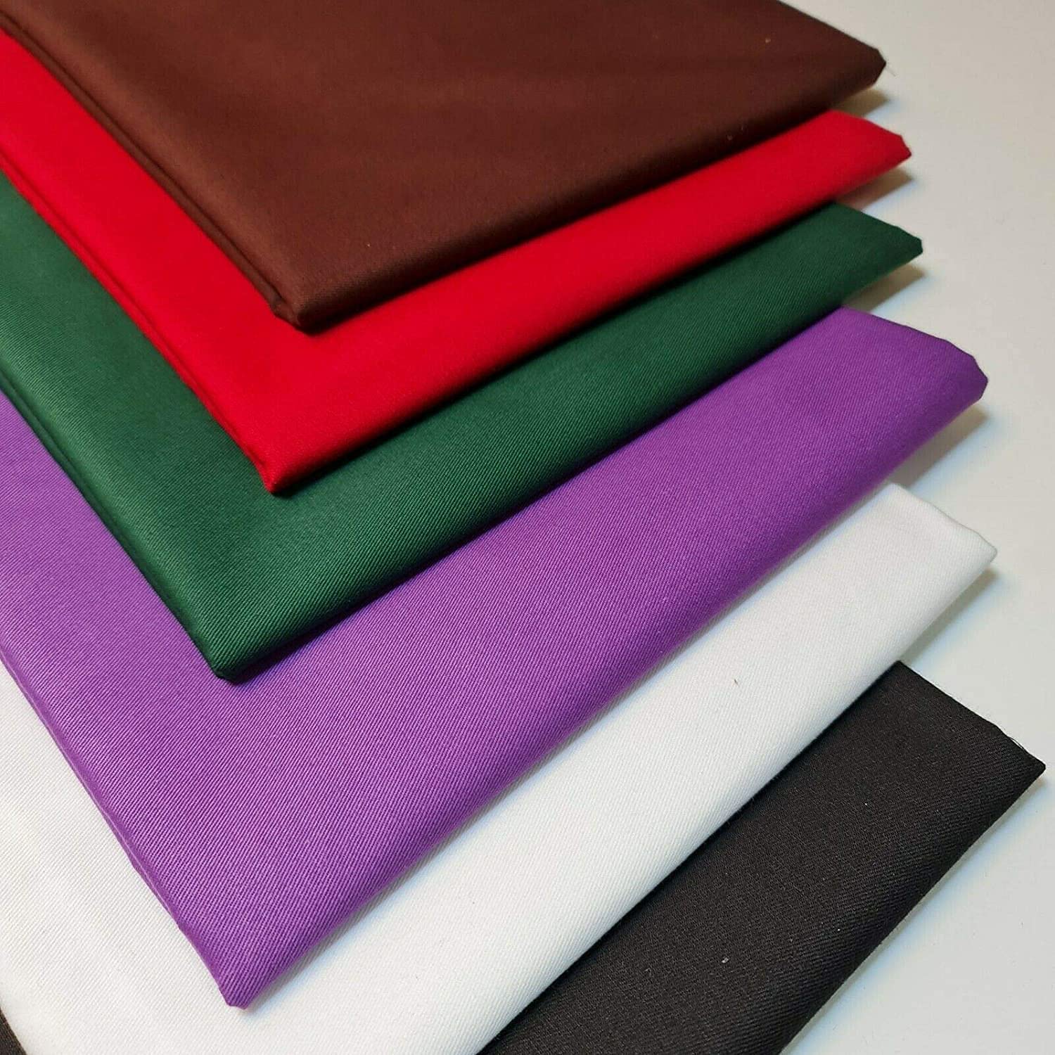 Tela de sarga lisa gruesa 100% algodón para perforar ropa de trabajo 150 cm de ancho (rojo, 5 metros)