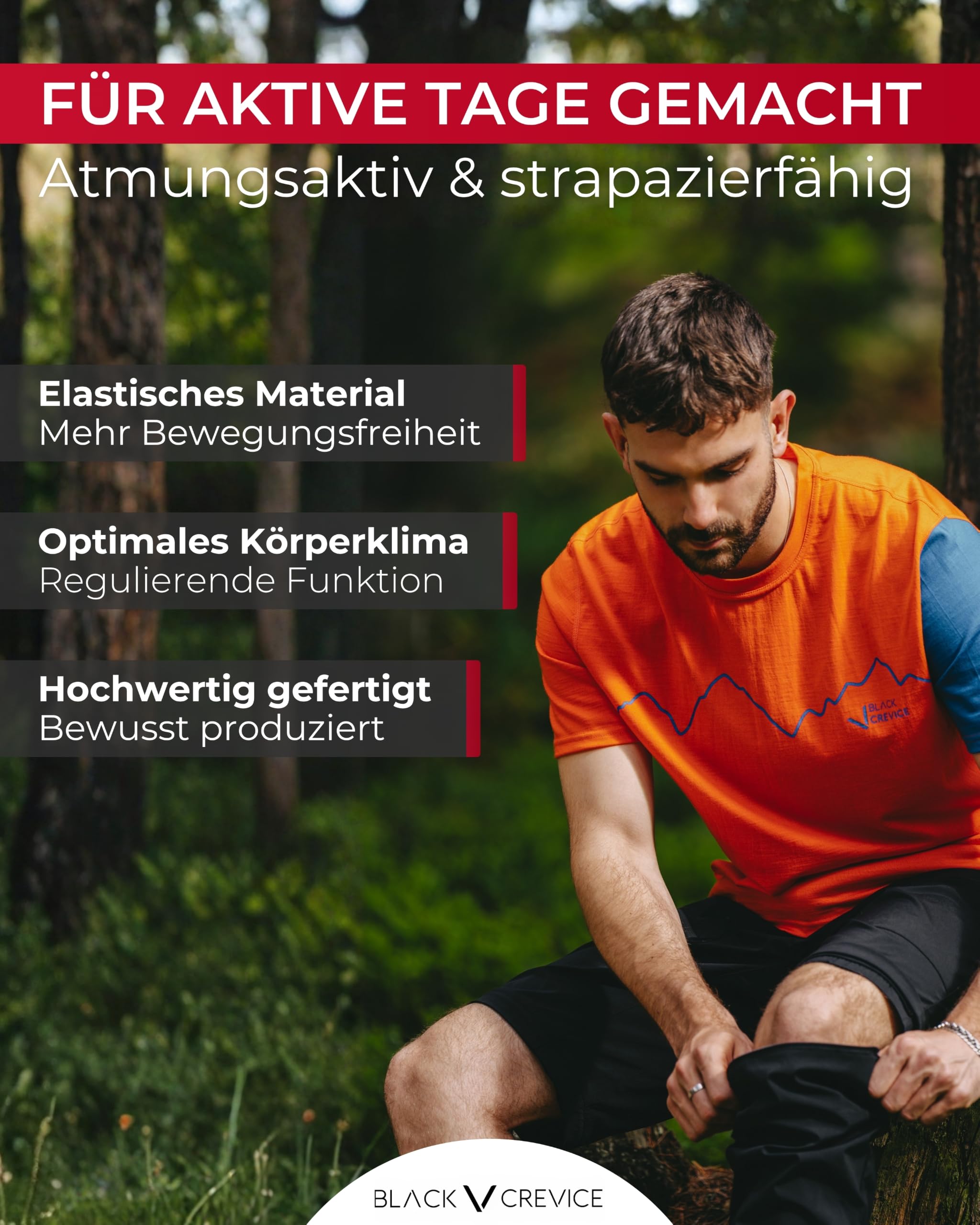 Black Crevice Herren T- Zip Off Leg Trekkinghose I Herren Wanderhose mit abnehmbaren Beinen I atmungsaktive, strapazierfähige & Wasserabweisende Outdoor-Hose