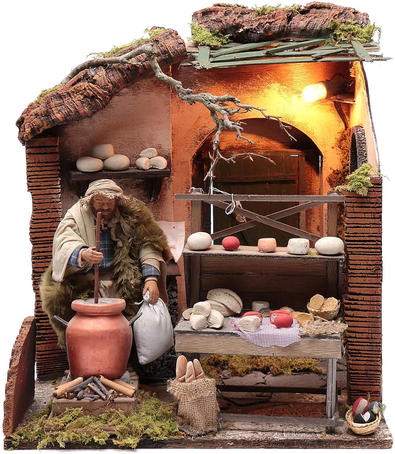 Neapolitan Nativity Scene Moving Setting with Cheeses 24 cm Amazon.ca