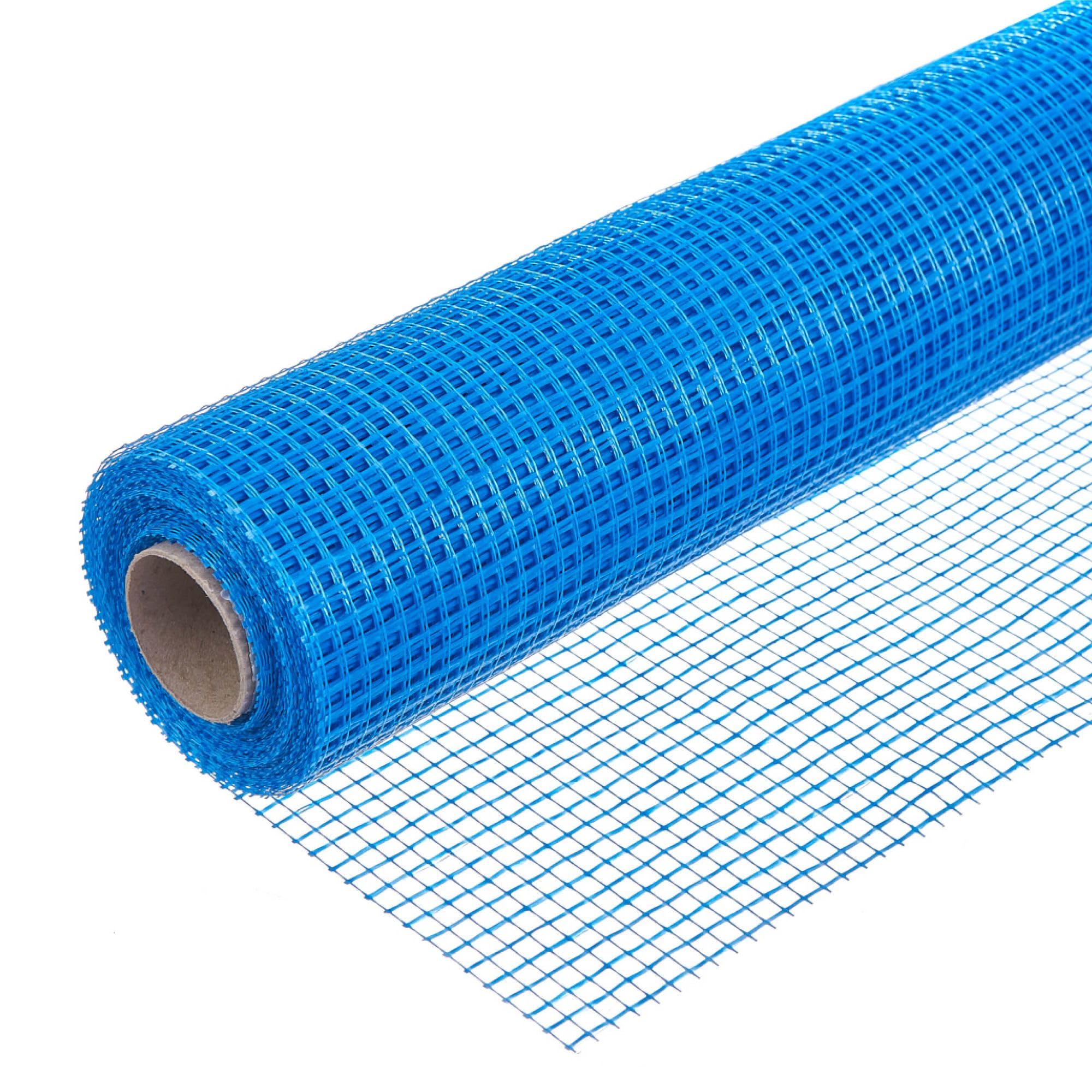 Dalsys Blue Reinforcement Fabric 105G/M², 7X7mm 10M² (10M X 1M) Fiberglass Fabric For Interior And Exterior Plastering, Universal