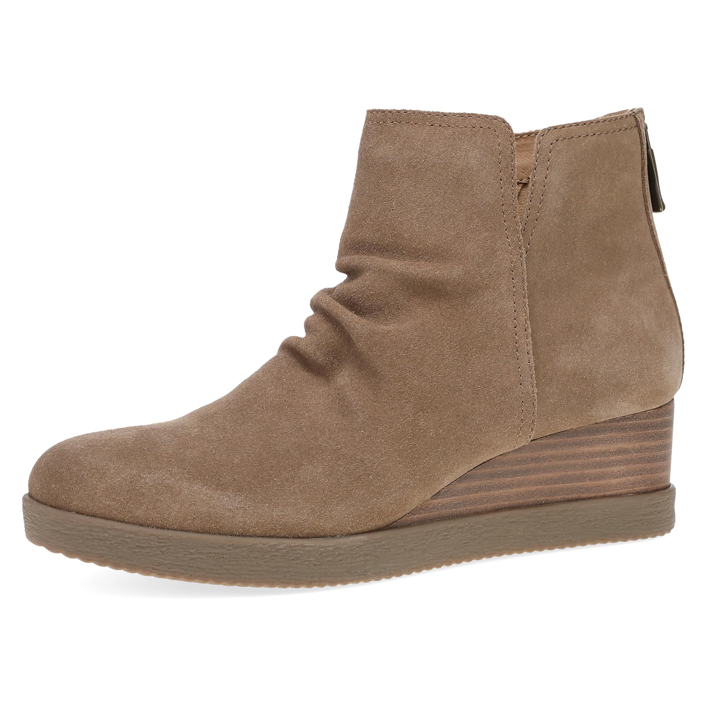 Dansko Stephanie Wedge Bootie for Women - Durable Waterproof Leathers and Leather-Stacked Heel