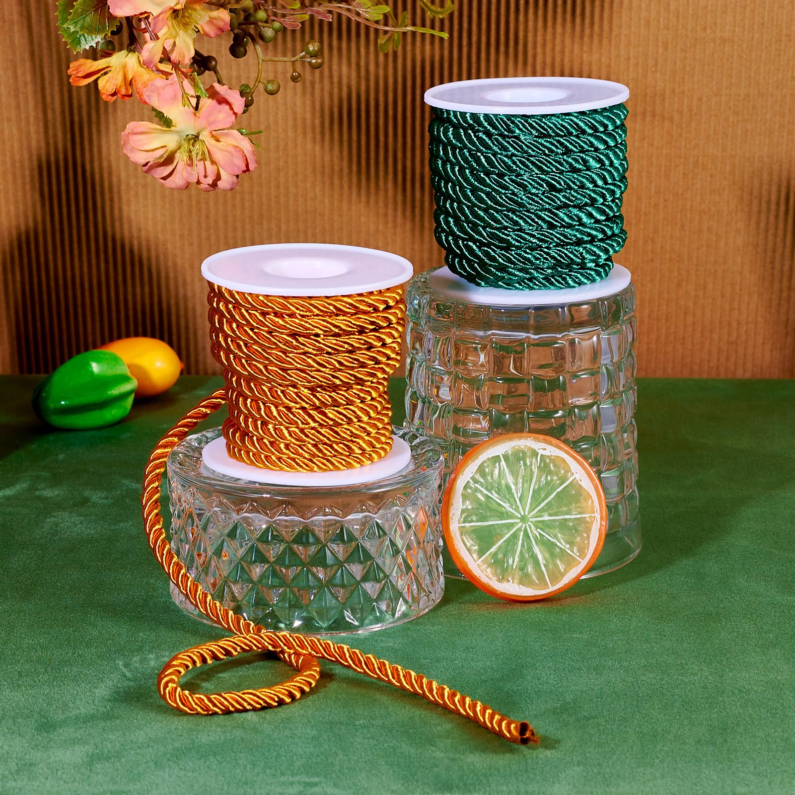 Lot De 5 Rouleaux Cordon Tressé Polyester 1,5 Mm - Parfait Pour Macramé, Bijoux Et Loisirs Créatifs