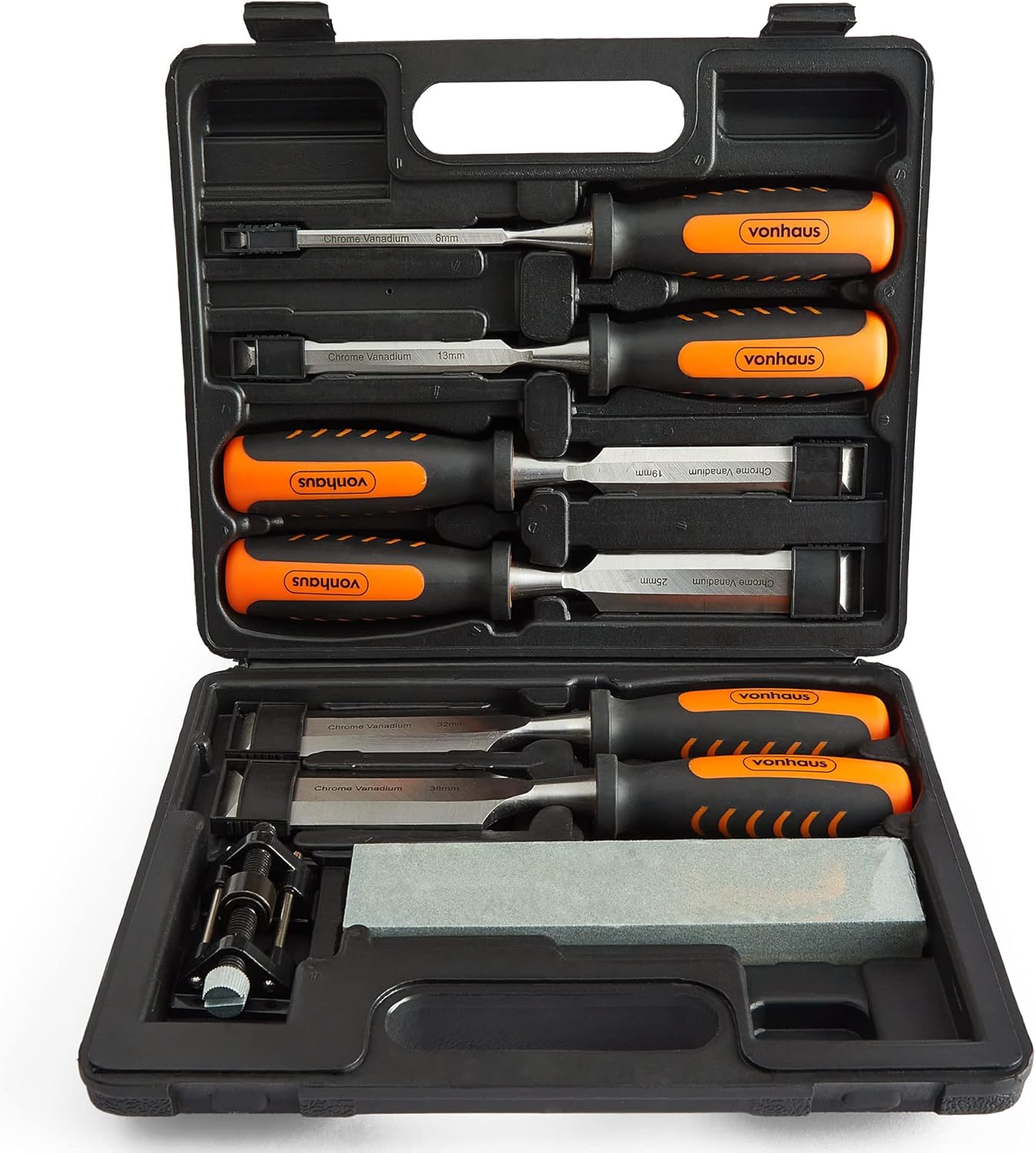 VonHaus Chisel Set 8pcs Woodworking Tools Set Wood Carving Tools