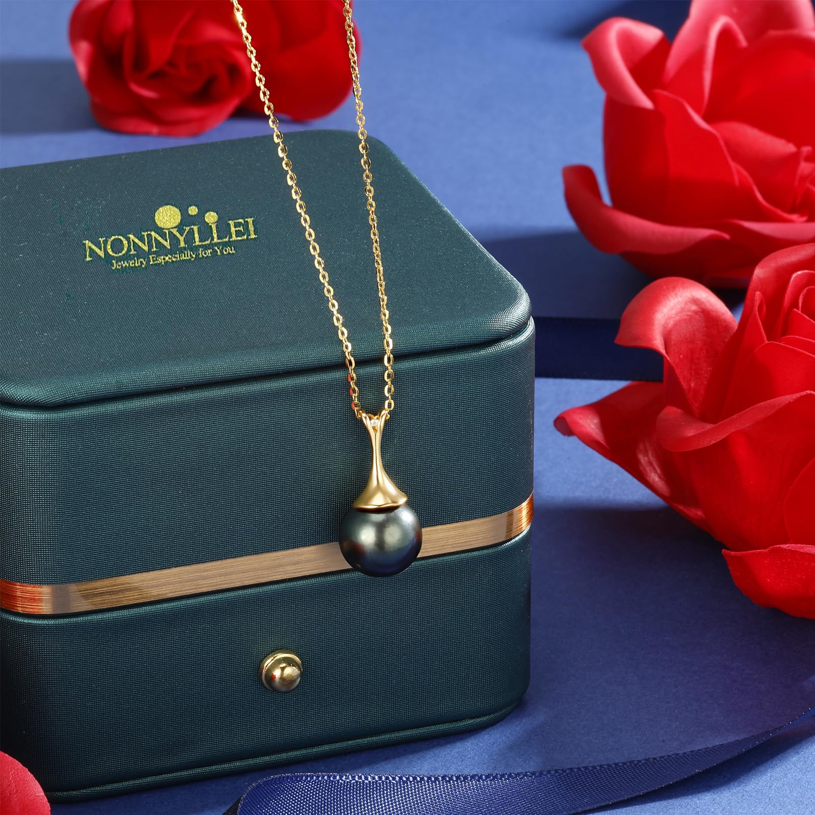 Regalos para esposa, aniversario, día de la madre, regalo para mamá, collar de perlas negras de Tahití, regalo para mujeres, cumpleaños, Navidad, día de San Valentín, regalos para ella