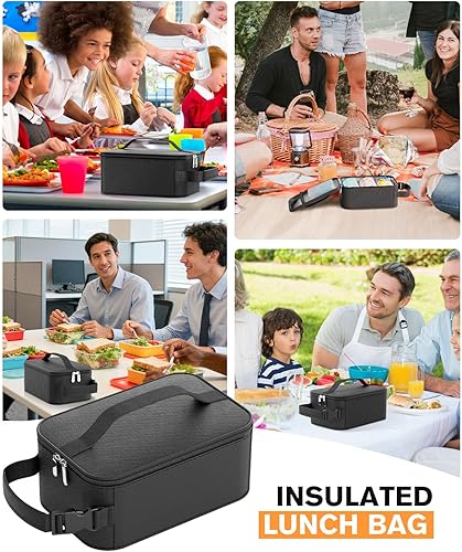 Miniatura 6 de HowFly Bolsa pequeña aislada para niños  Lonchera para mujereshombres  Bolsas enfriadoras plegables reutilizables para botella con hebilla de asa