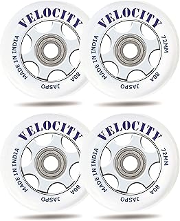 jaspo Inline Pu Wheels 72Mm/100Mm Inline Spare Skate Wheels, Roller Blade Skating/Waveboard/Luggage Wheels, Training/Repla...