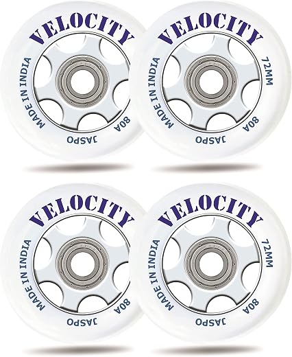 jaspo Inline Pu Wheels 72Mm/100Mm Inline Spare Skate Wheels, Roller Blade Skating/Waveboard/Luggage Wheels, Training/Repla...