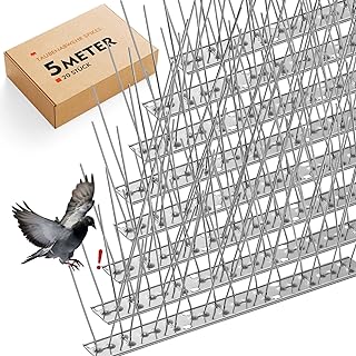 5M Pic Anti Pigeon, Pique Anti Pigeon en Acier Inoxydable de Haute Qualité, Résistant à la Corrosion, Anti Pigeons pour Balcon, Jardins sur Toit ou Murs D'intimité (20 PCS)