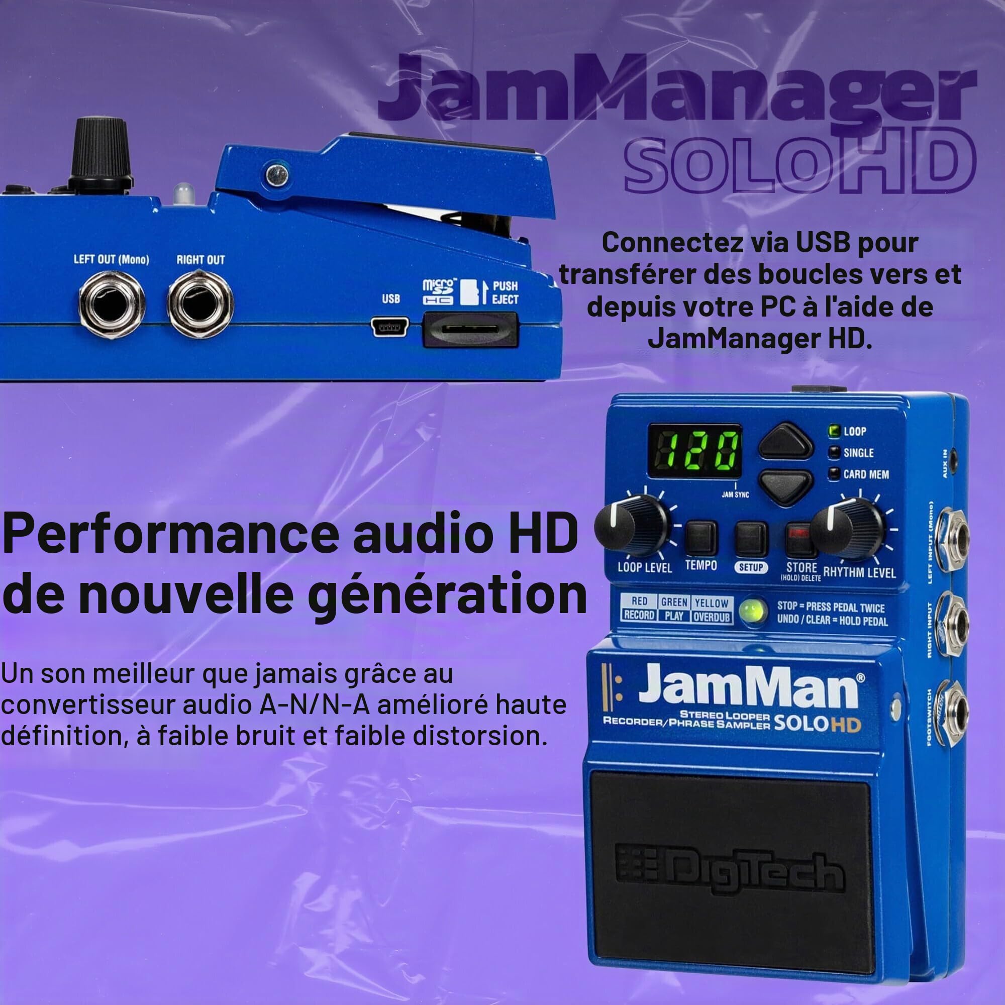 DigiTech Jam Man Solo HD Stereo Looper - Effet pour Guitares