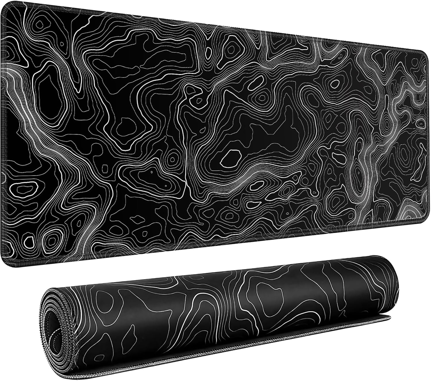 Armindou Large Gaming Desk Mouse Pads, XXL 35.4 X 15.7In Computer Desk Cover Matt For Desktop Keyboard And Mouse, Big Office Pad Protector Mats, Black Extra Large Mousepads, Anti-Slip Rubber Base - View #9