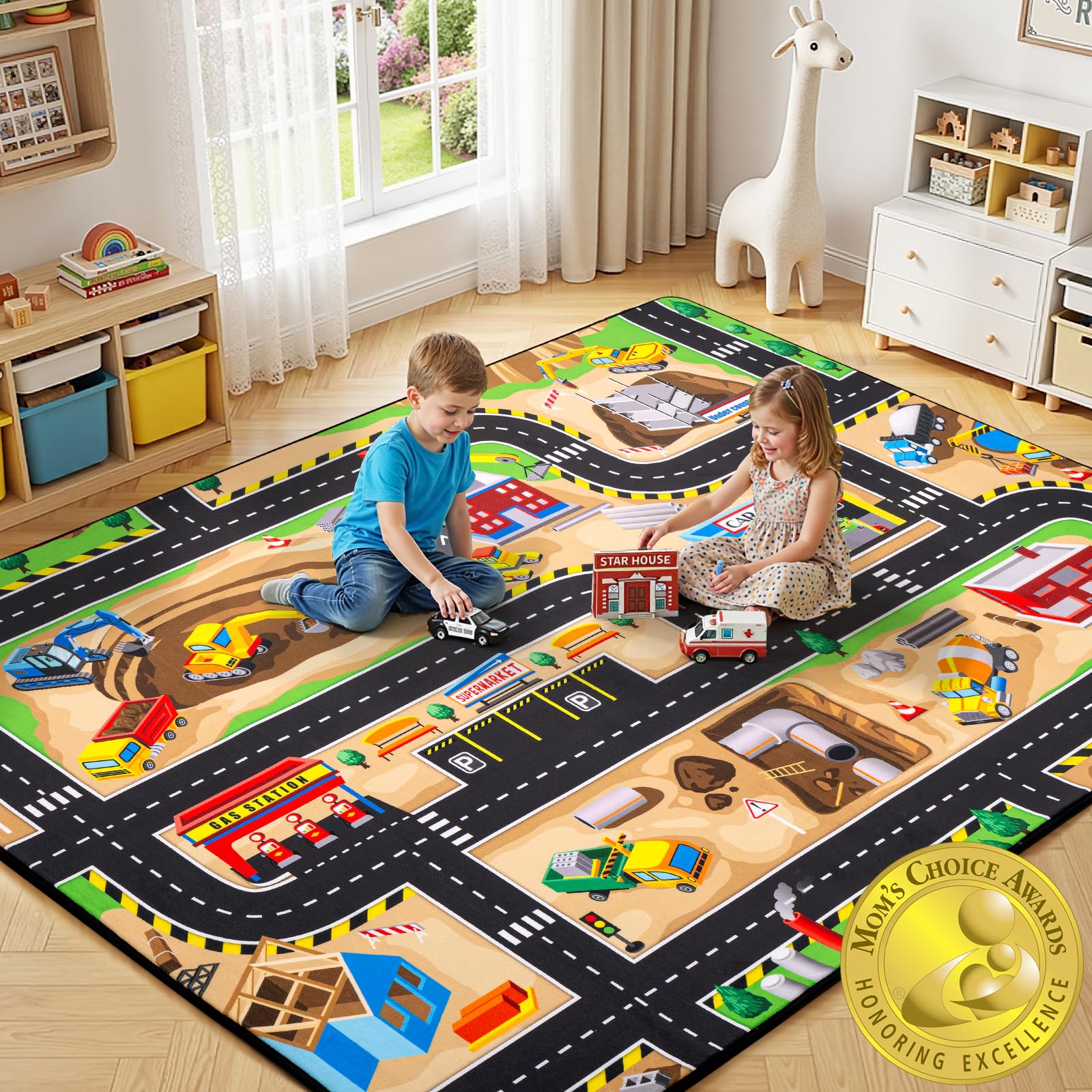 Photo 1 of Zovalyx Construction Site Play Rug 5'x7'